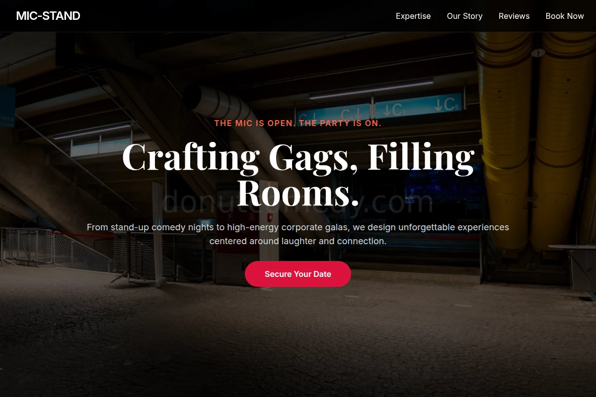 Premium Comedy Website Design